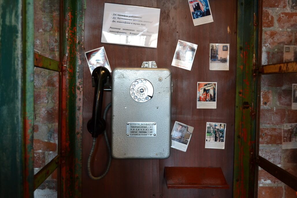 Retro telephone booth