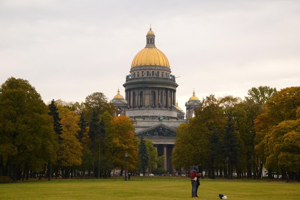 Осенний Казанский собор Питер