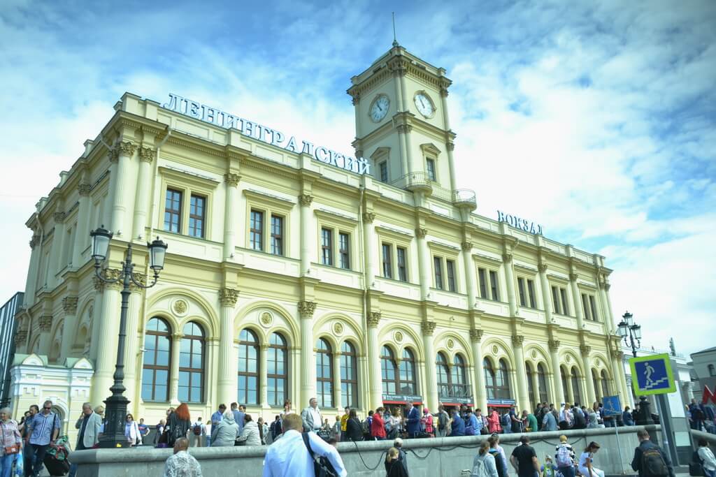 The Leningrasky vokzal railway station