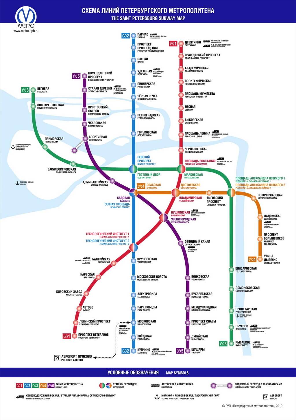 St Petersburg subway scheme