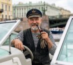 Licensed boat captain in St Petersburg before a private river tour